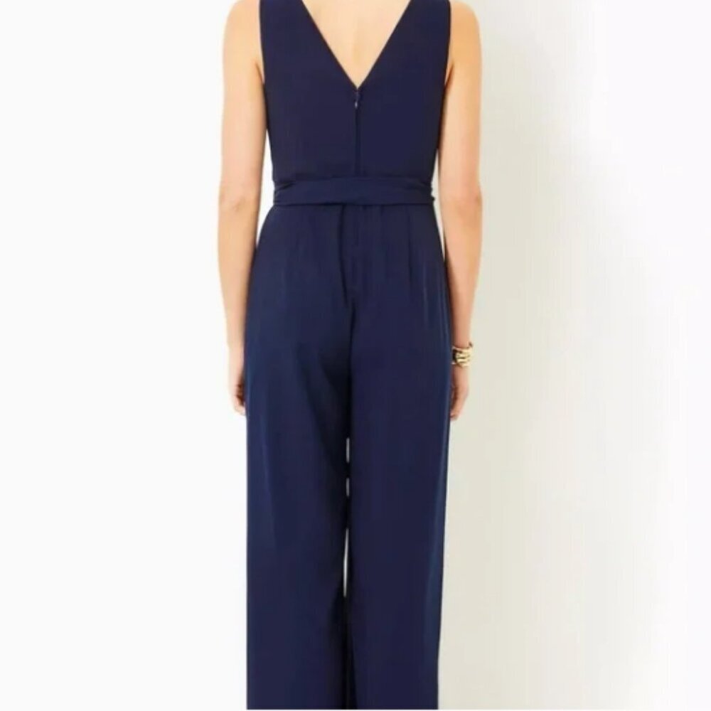 Lilly Pulitzer Jannah jumpsuit true navy sizes 10 & 12 NWT - Picture 2 of 10